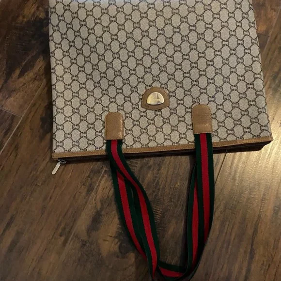 🛑  GUCCI Web Sherry Line GG Plus Tote - Picture 8 of 12